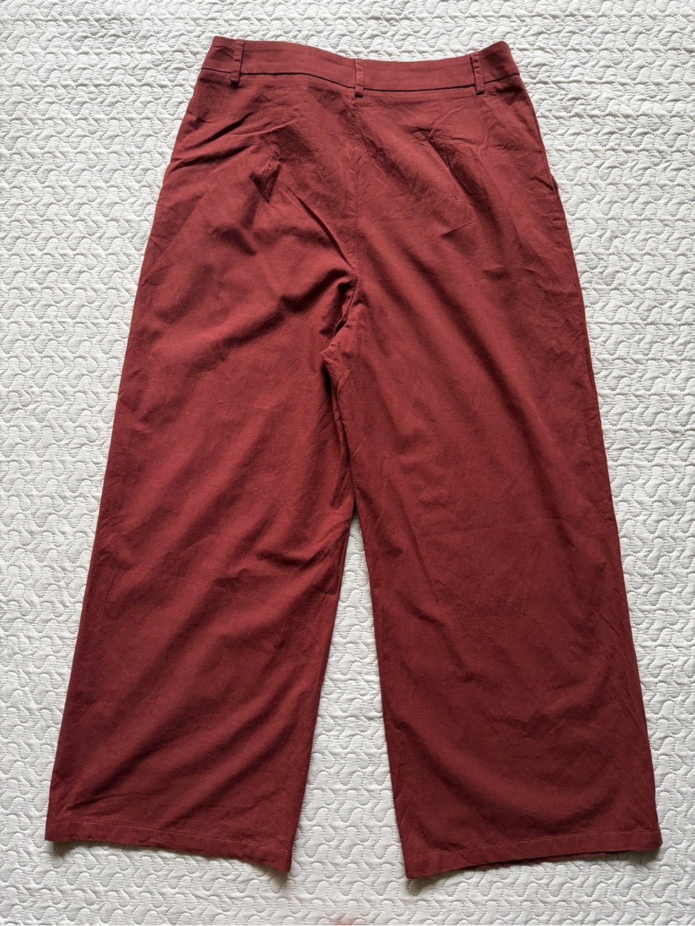 Cider Wide-Leg Medium Lightweight Pants in Deep Maroon - Picture 9 of 9